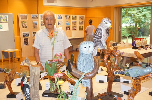 趣味の作品一堂に「上二俣趣味の会」作品展