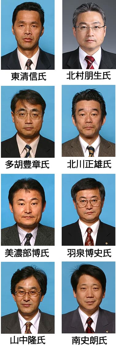 今月末の県退職者予想(部次長、課長級)北村・総務部長、北川・総合政策部長