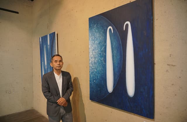 現代美術の志茂文明さん 個展「夜と銀河」