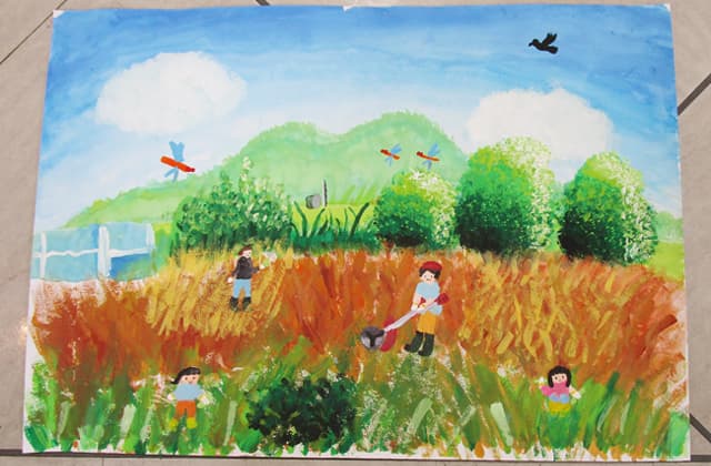 家族との思い出を描いたよ